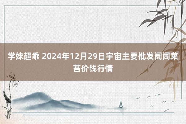 学妹超乖 2024年12月29日宇宙主要批发阛阓菜苔价钱行情
