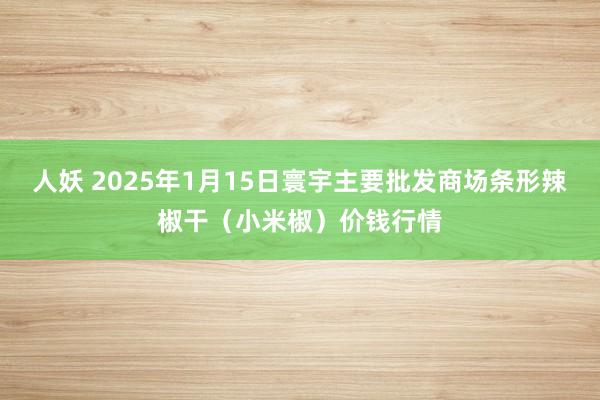 人妖 2025年1月15日寰宇主要批发商场条形辣椒干（小米椒）价钱行情